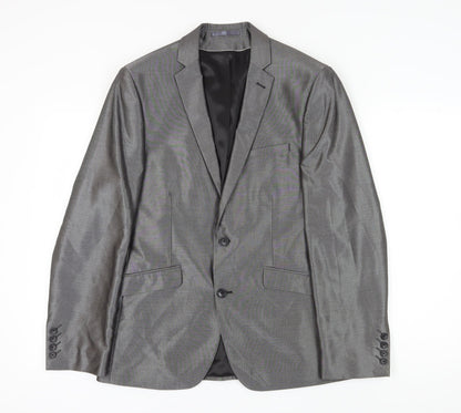 Mens UK Size 40 Burton Regular Grey Suit Jacket