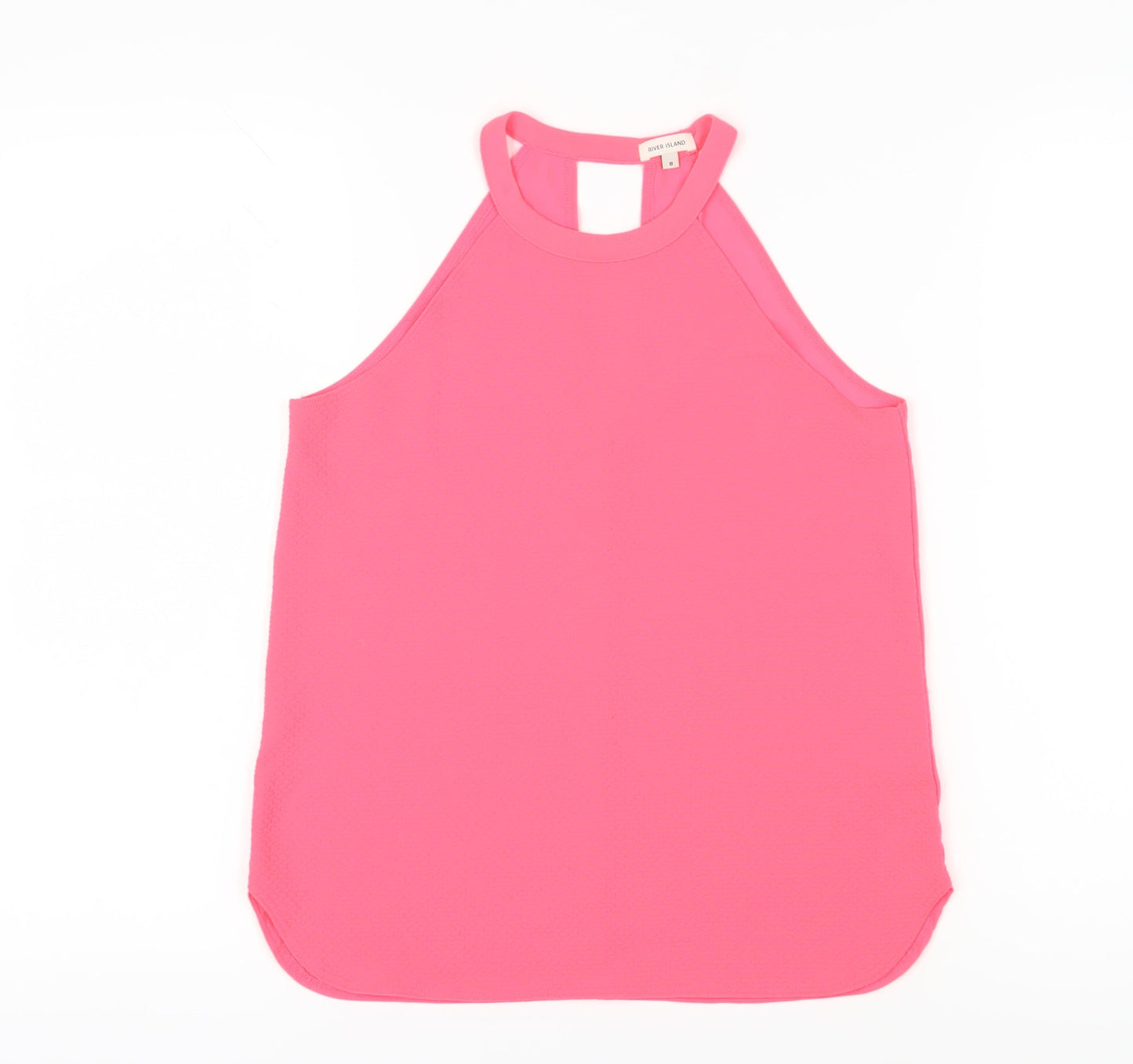 Womens UK Size 8 River Island Pink Basic Tank