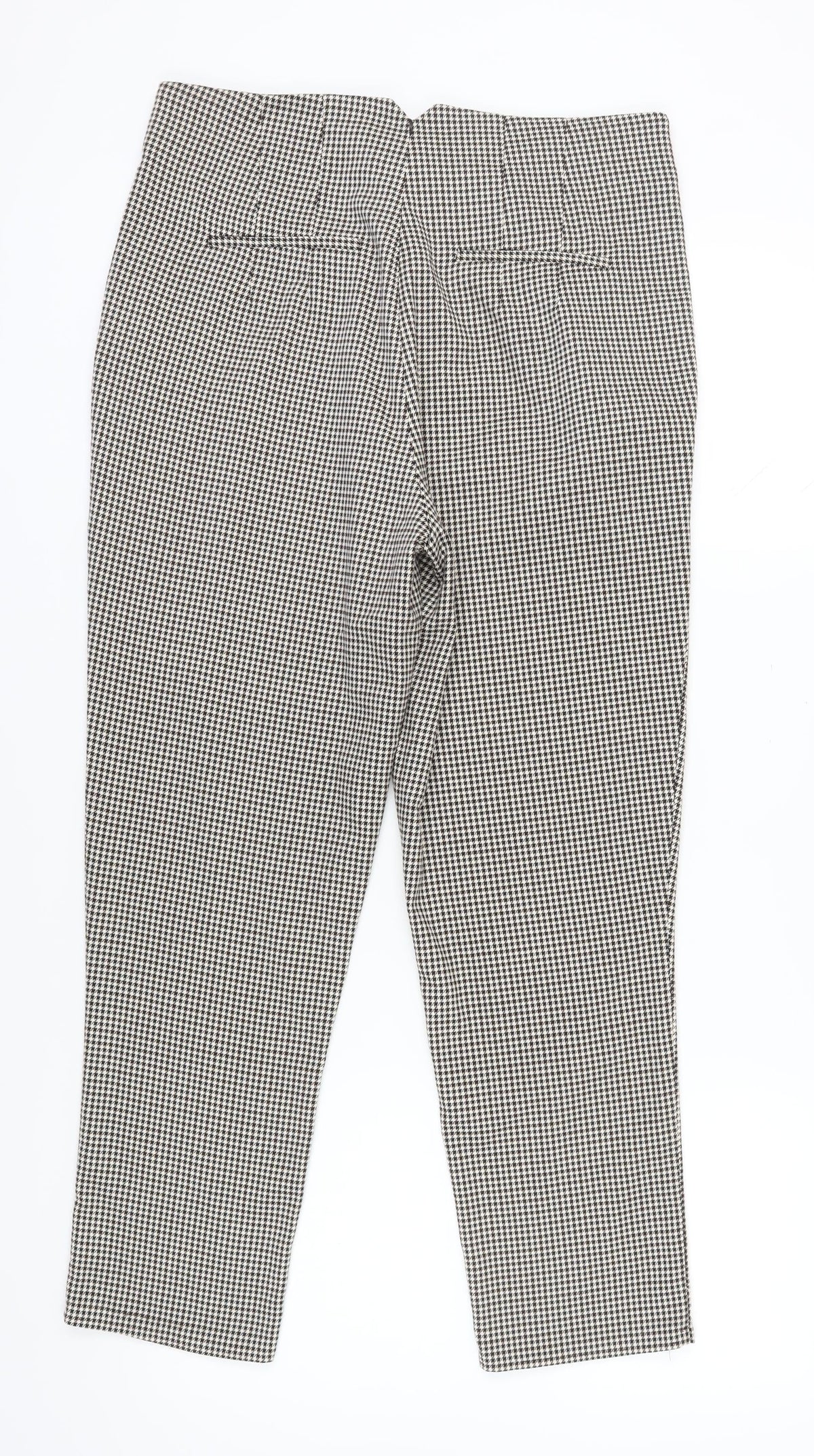 Womens UK Size 14 NEXT Regular Fit Cropped Black Trousers