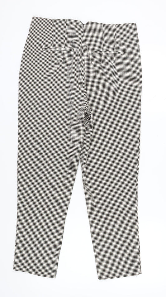 Womens UK Size 14 NEXT Regular Fit Cropped Black Trousers