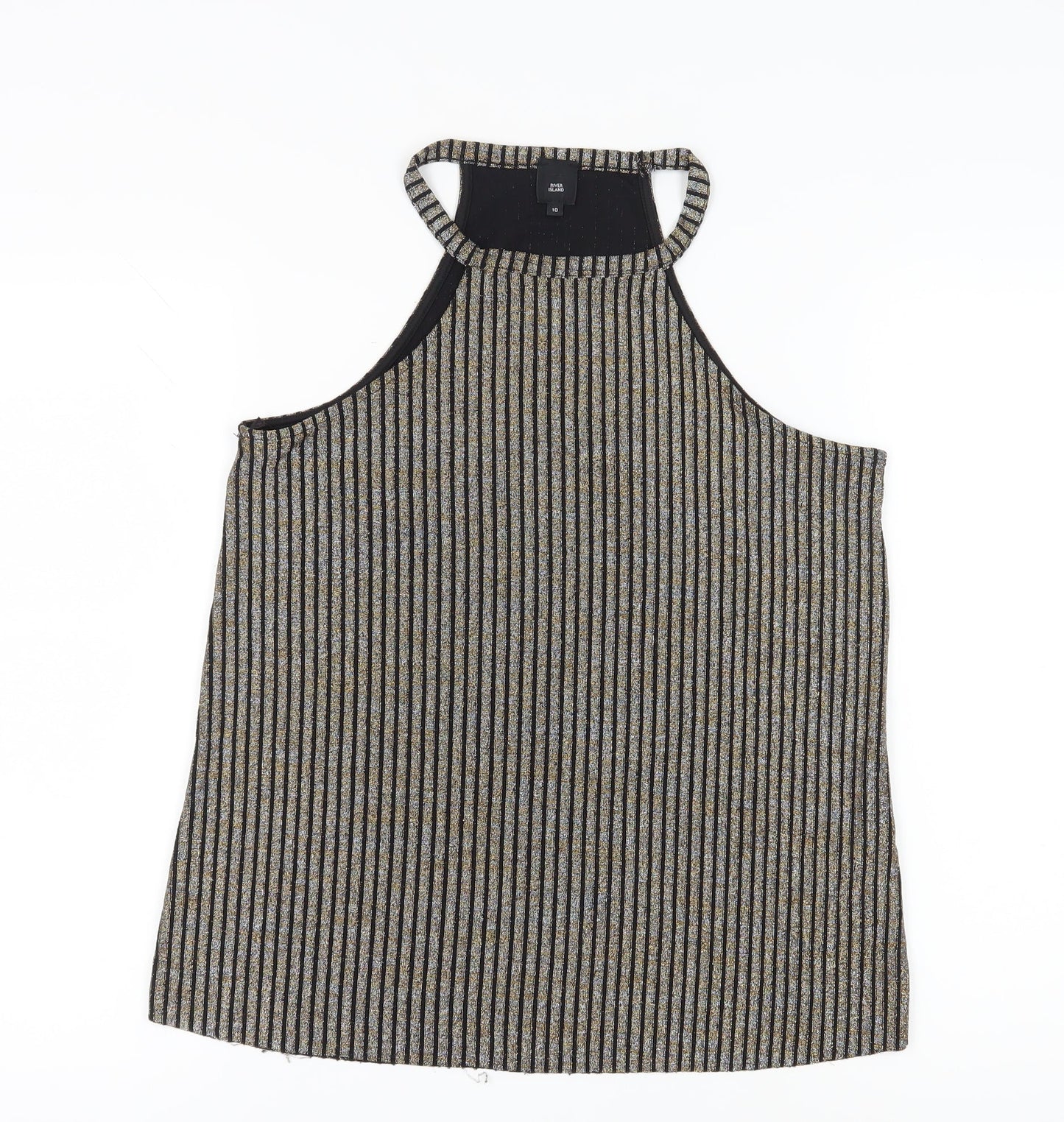 Womens UK Size 10 River Island Multicoloured Basic Tank