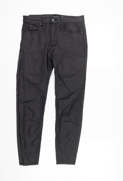 Womens UK Size UK 12 Stradivarius   Black Trousers