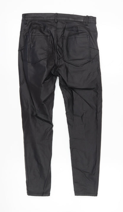 Womens UK Size UK 12 Stradivarius   Black Trousers