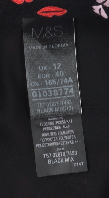 Marks and Spencer Women's Black Skirt, Size 12