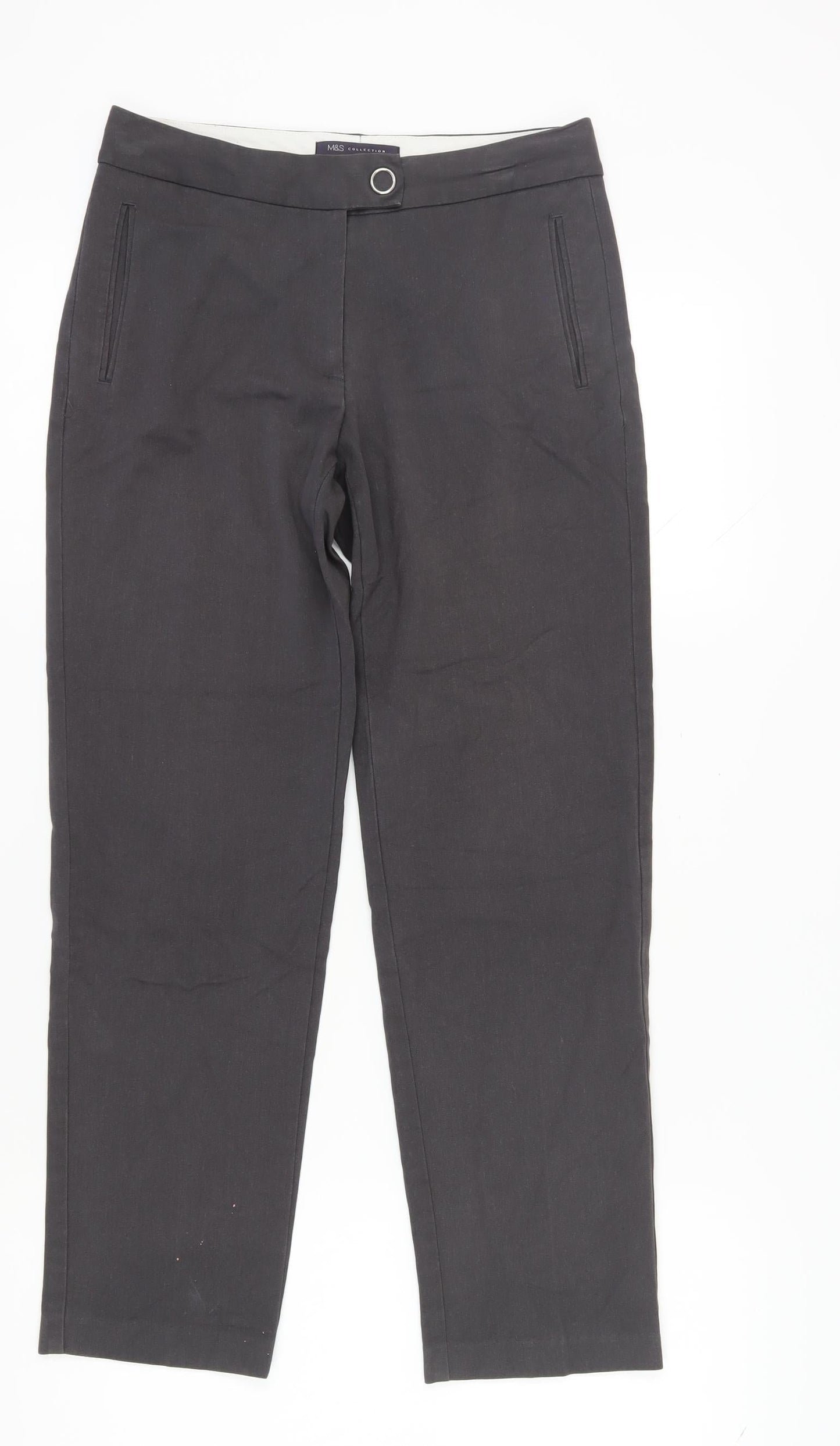Womens UK Size 8 Marks and Spencer Classic Fit Casual Workwear Black Trousers