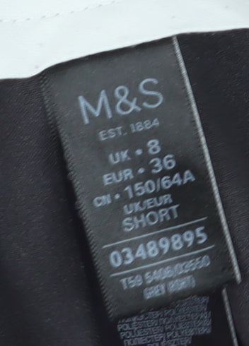 Womens UK Size 8 Marks and Spencer Classic Fit Casual Workwear Black Trousers