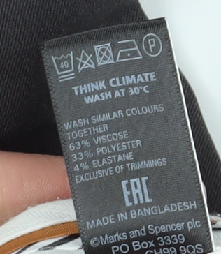 Womens UK Size 8 Marks and Spencer Classic Fit Casual Workwear Black Trousers