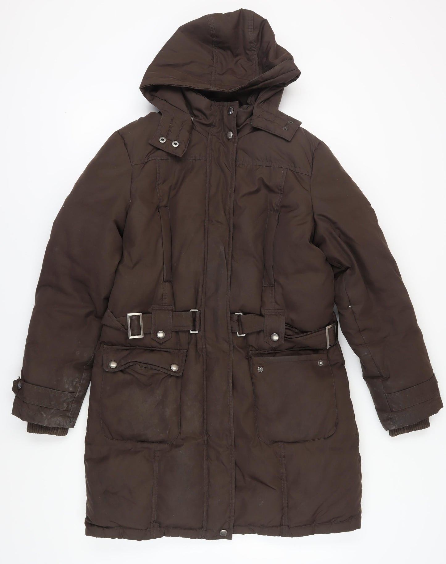 Boysen's Women's Brown Hooded Parka Coat Size 14