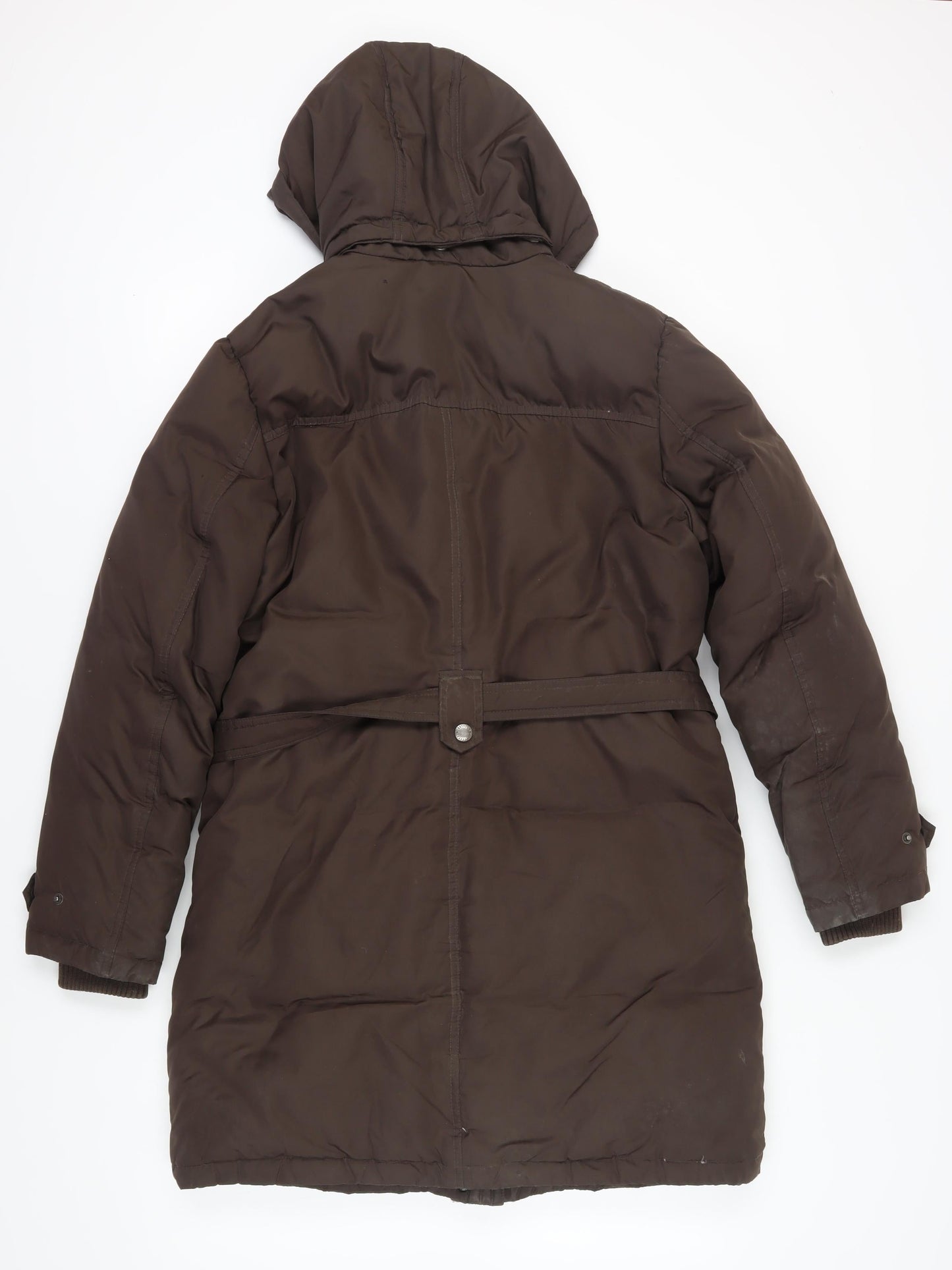 Boysen's Women's Brown Hooded Parka Coat Size 14