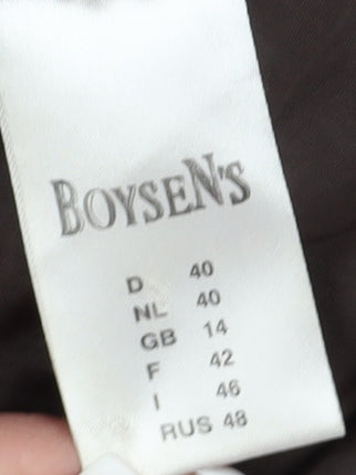 Boysen's Women's Brown Hooded Parka Coat Size 14