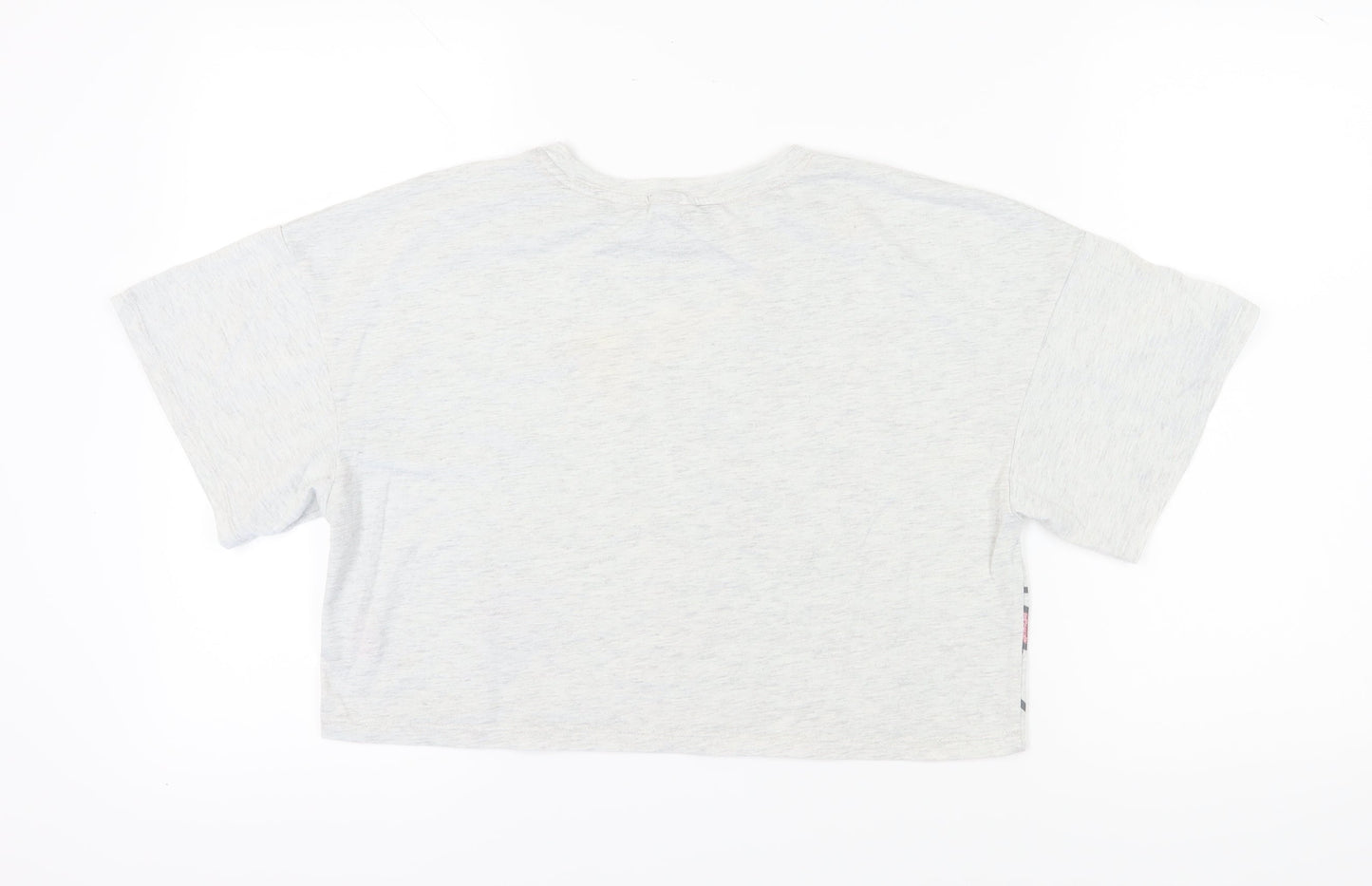 Womens UK Size S Disney Grey Cropped T-Shirt