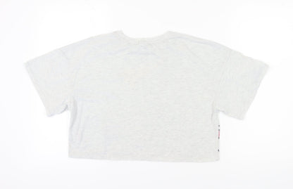 Womens UK Size S Disney Grey Cropped T-Shirt