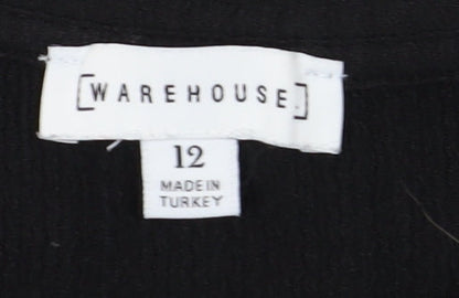 Warehouse Women's Black Sleeveless Long Swing Dress