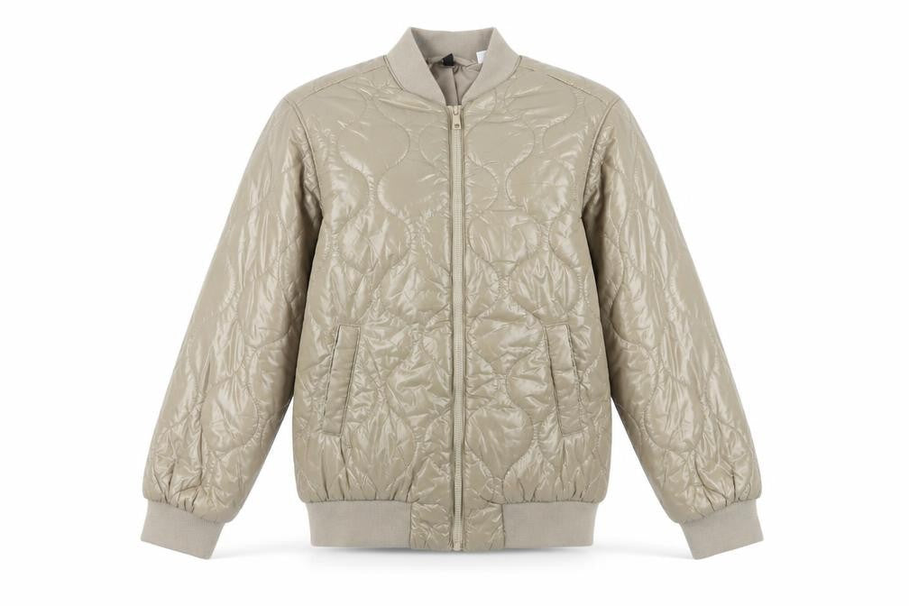 Womens UK Size XS H&M Beige Bomber Jacket