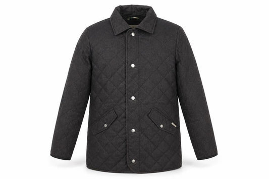 Mens UK Size S Sterling Black Quilted Coat