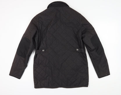 Mens UK Size S Sterling Black Quilted Coat