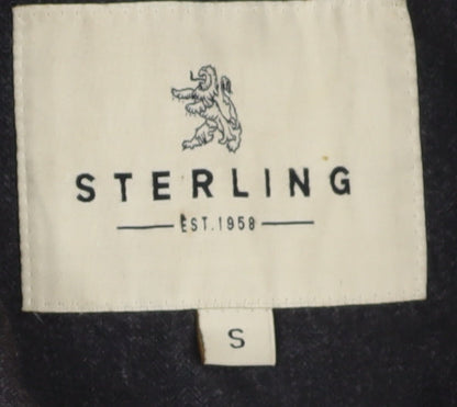 Mens UK Size S Sterling Black Quilted Coat