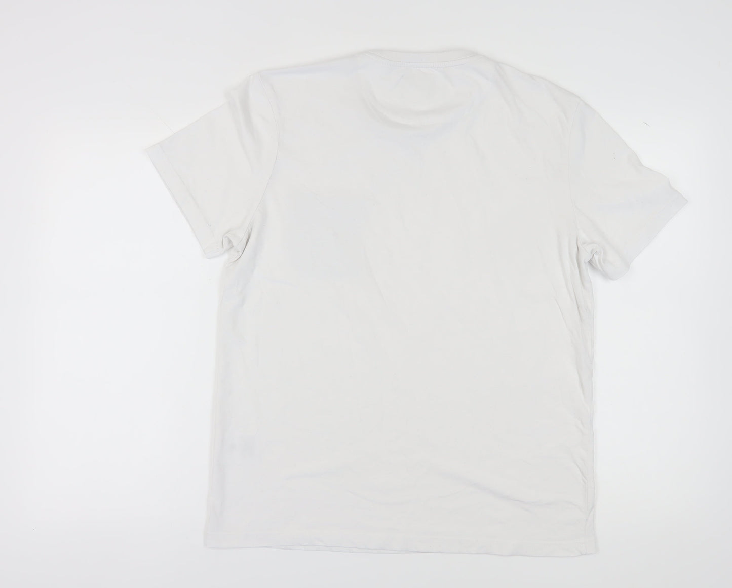 Lyle & Scott Men's White Cotton T-Shirt, XL, Short Sleeve