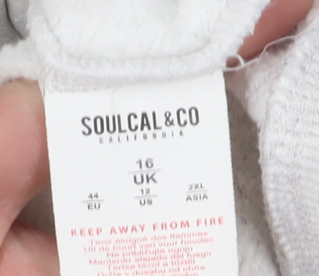 SoulCal & Co Women's Grey Pullover Hoodie Size 16