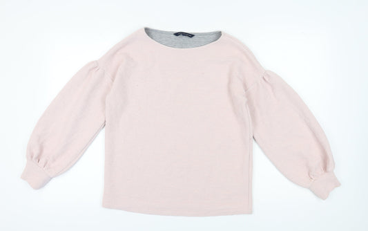 French Connection Women's Pink XS Balloon Sleeve Blouse