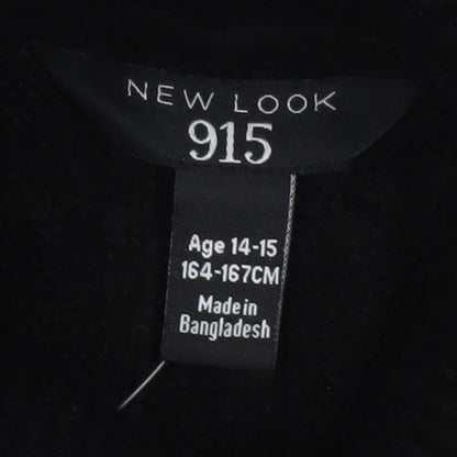 New Look Girls Black Roll Neck Jumper, Size 14-15, Casual Knit