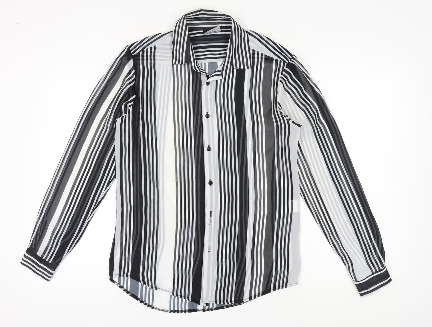 Unisex Adults UK Size S Reclaimed Vintage Black Basic Button-Up