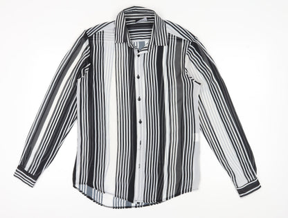 Unisex Adults UK Size S Reclaimed Vintage Black Basic Button-Up