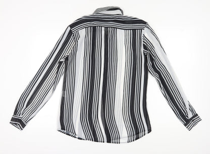 Unisex Adults UK Size S Reclaimed Vintage Black Basic Button-Up
