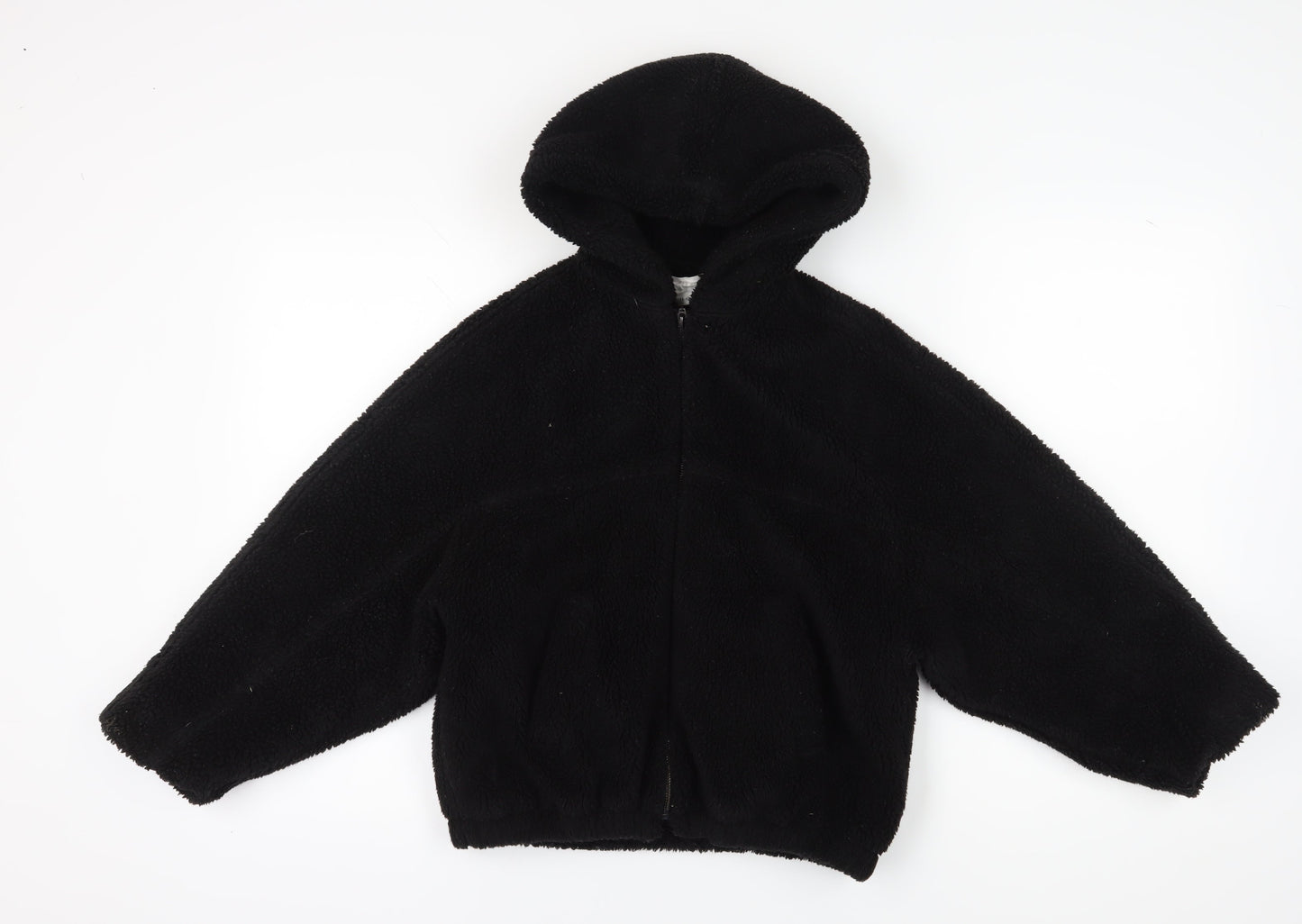 Zara Girls Black Hooded Jacket, 11-12 Years, Winter Essential
