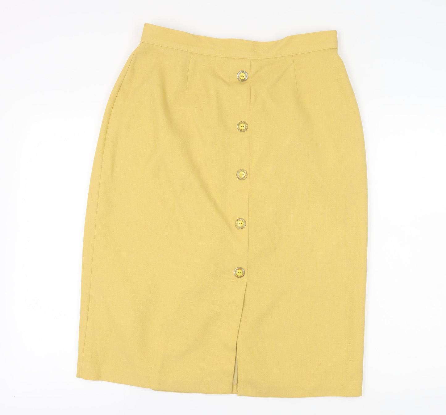 C&A Women's Yellow Midi Pencil Skirt Size 18