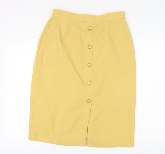 C&A Women's Yellow Midi Pencil Skirt Size 18