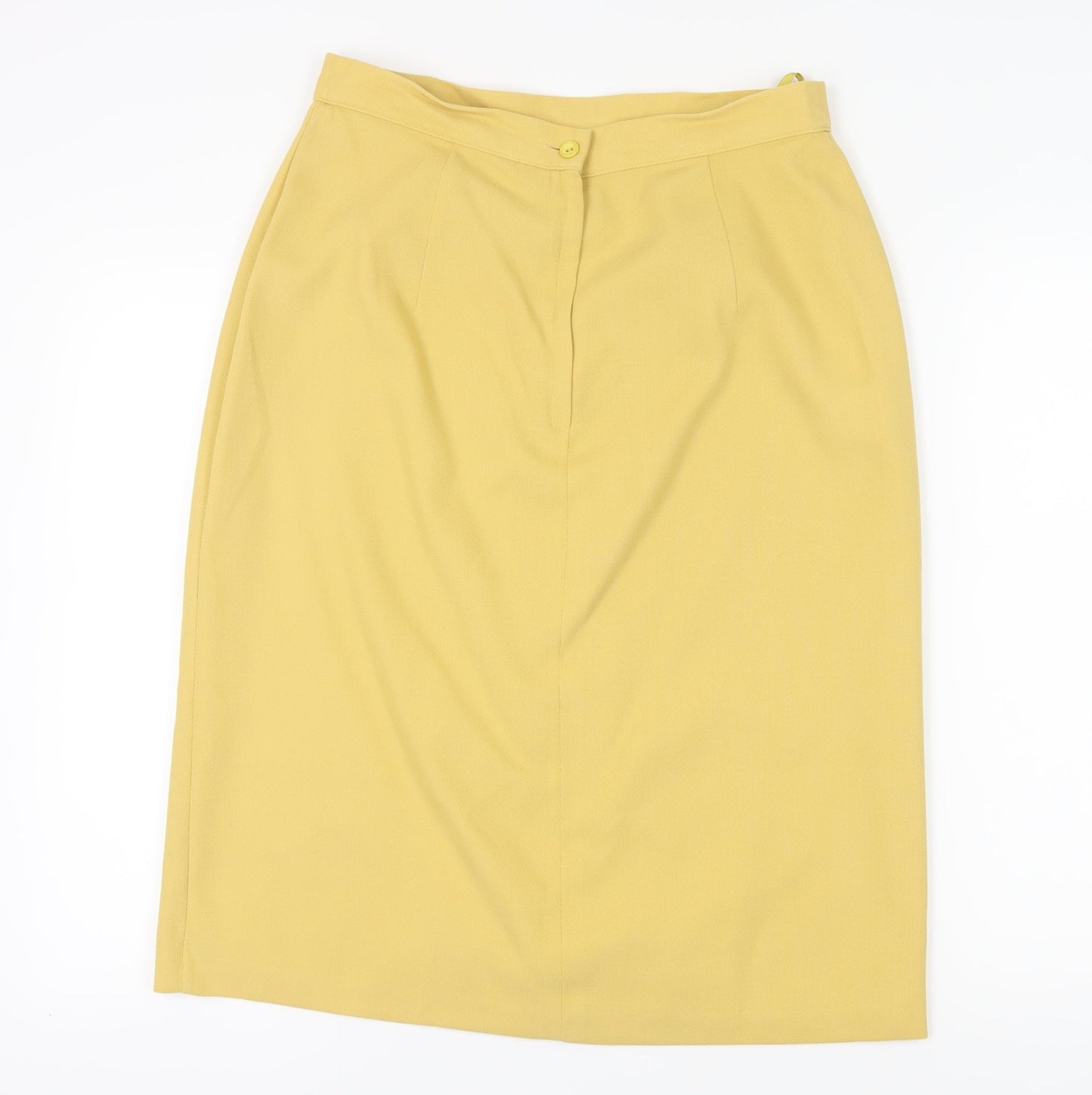 C&A Women's Yellow Midi Pencil Skirt Size 18