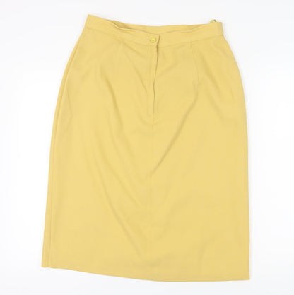 C&A Women's Yellow Midi Pencil Skirt Size 18