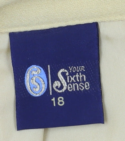 C&A Women's Yellow Midi Pencil Skirt Size 18