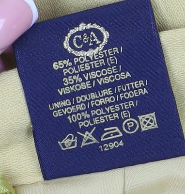 C&A Women's Yellow Midi Pencil Skirt Size 18