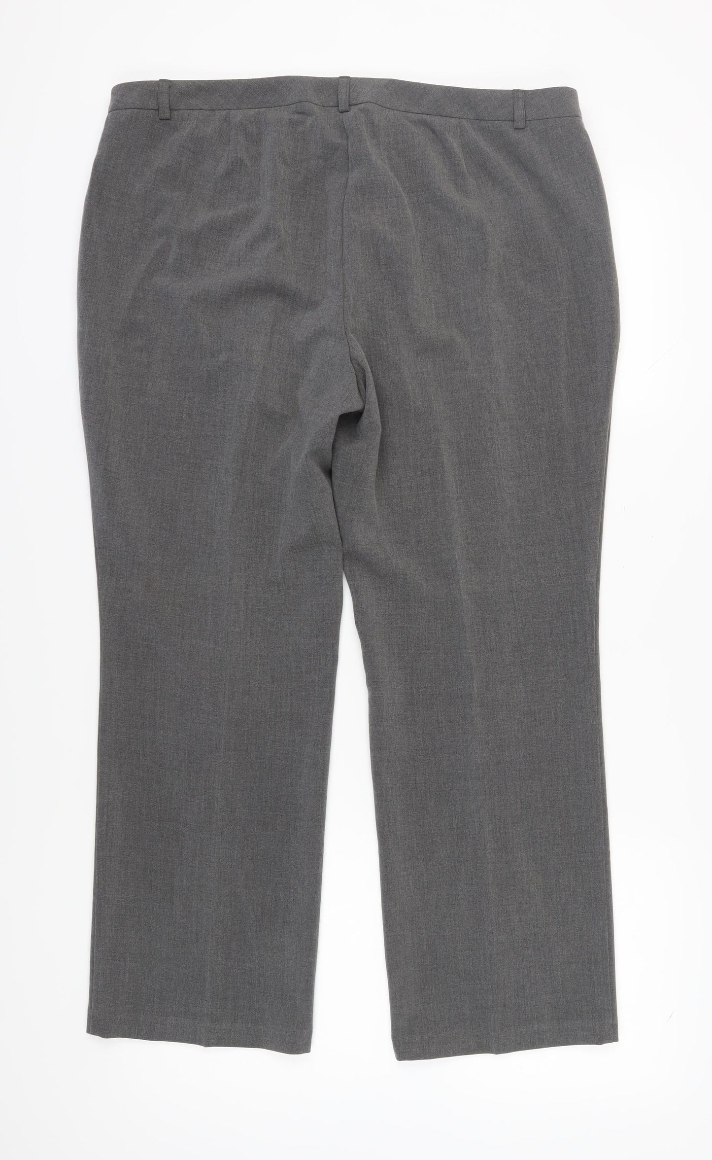 Womens UK Size 18 Marks and Spencer Regular Fit Dress Pants Grey Trousers