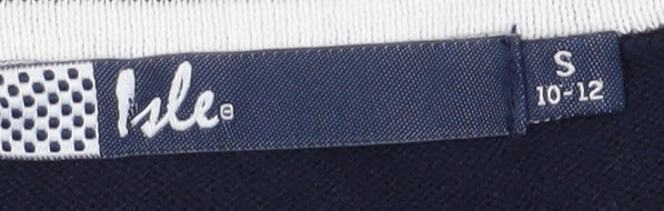 Isle Women's Blue Striped T-Shirt Size 10