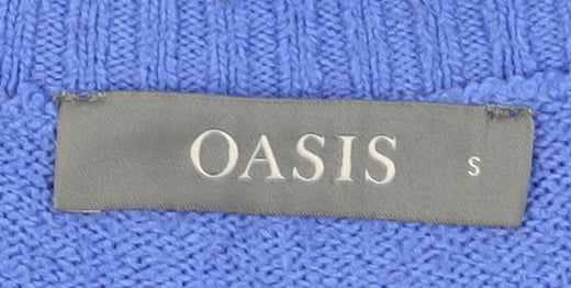 Womens UK Size S Oasis Blue Pullover Jumper