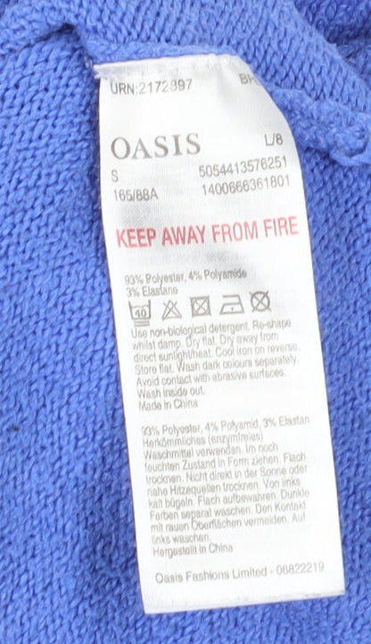 Womens UK Size S Oasis Blue Pullover Jumper