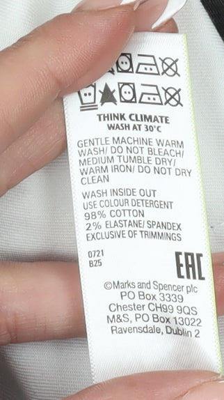 Marks and Spencer Men's Black Regular Trousers 32