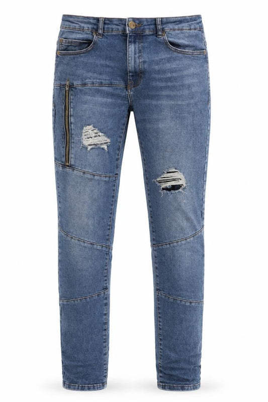 Crosshatch Men's Blue Straight Jeans 30W 34L