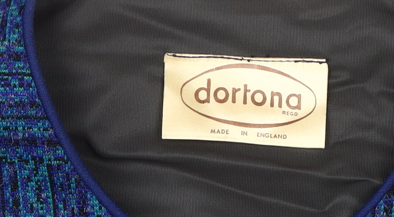 Dortona Women's Blue Geometric Jacket Size 14
