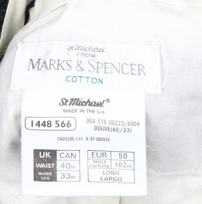 Marks and Spencer Men's Brown Corduroy Trousers 40