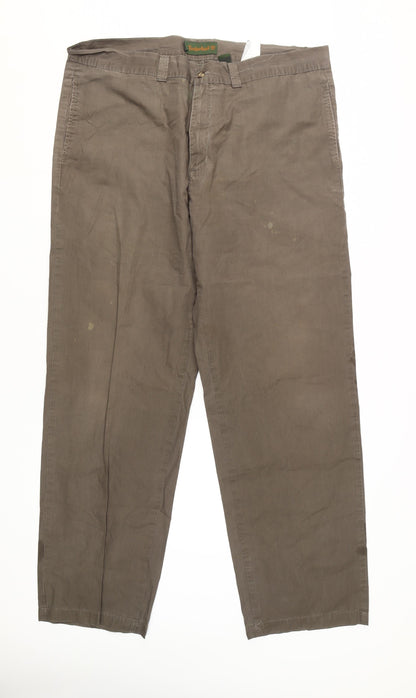 Timberland Men's Brown Chino Trousers, Size 40, Casual Wear