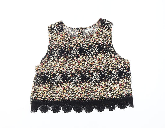 Womens UK Size S Brave Soul Multicoloured Cropped Blouse