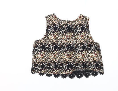 Womens UK Size S Brave Soul Multicoloured Cropped Blouse