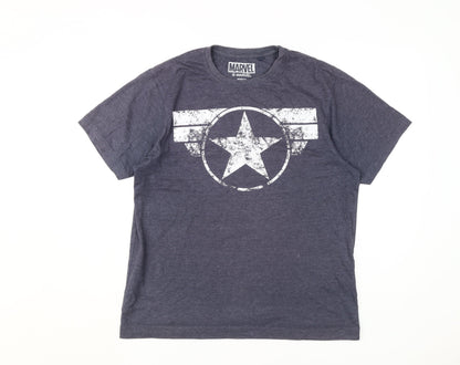 Marvel Grey Men's M T-Shirt Short Sleeve Superhero