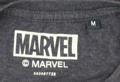 Marvel Grey Men's M T-Shirt Short Sleeve Superhero