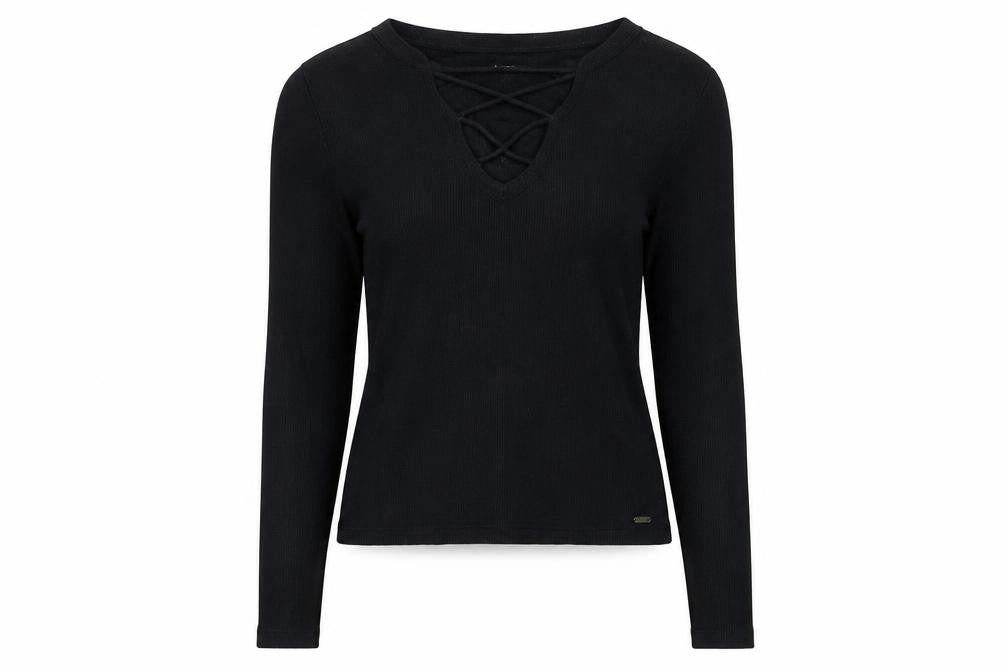 Womens UK Size S Hollister Black Basic T-Shirt