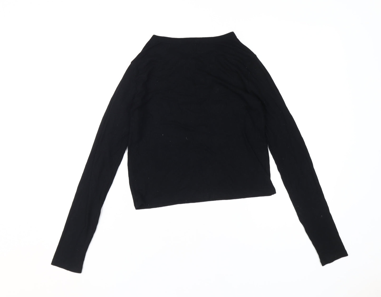 Womens UK Size S Hollister Black Basic T-Shirt